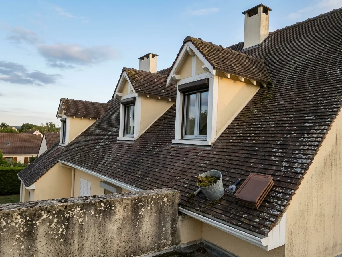 Démoussage de toiture à Melun