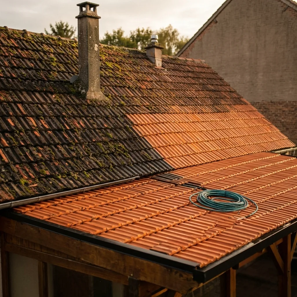 Démoussage de toiture à Melun