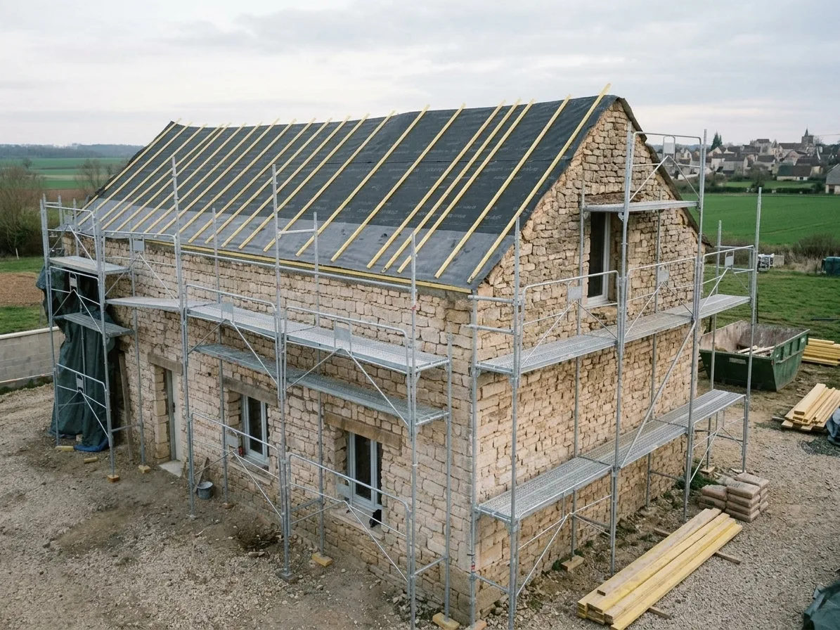 Réfection complète de toiture à Melun